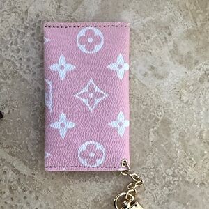 Elegant Pink Key & Card Holder Set